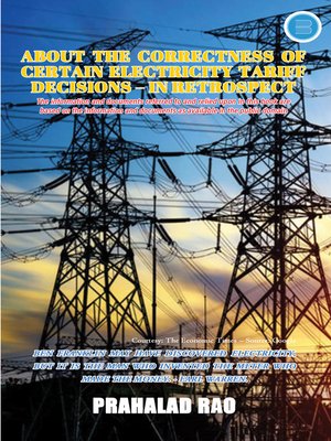 cover image of About the Correctness of Certain Electricity Tariff Decisions
